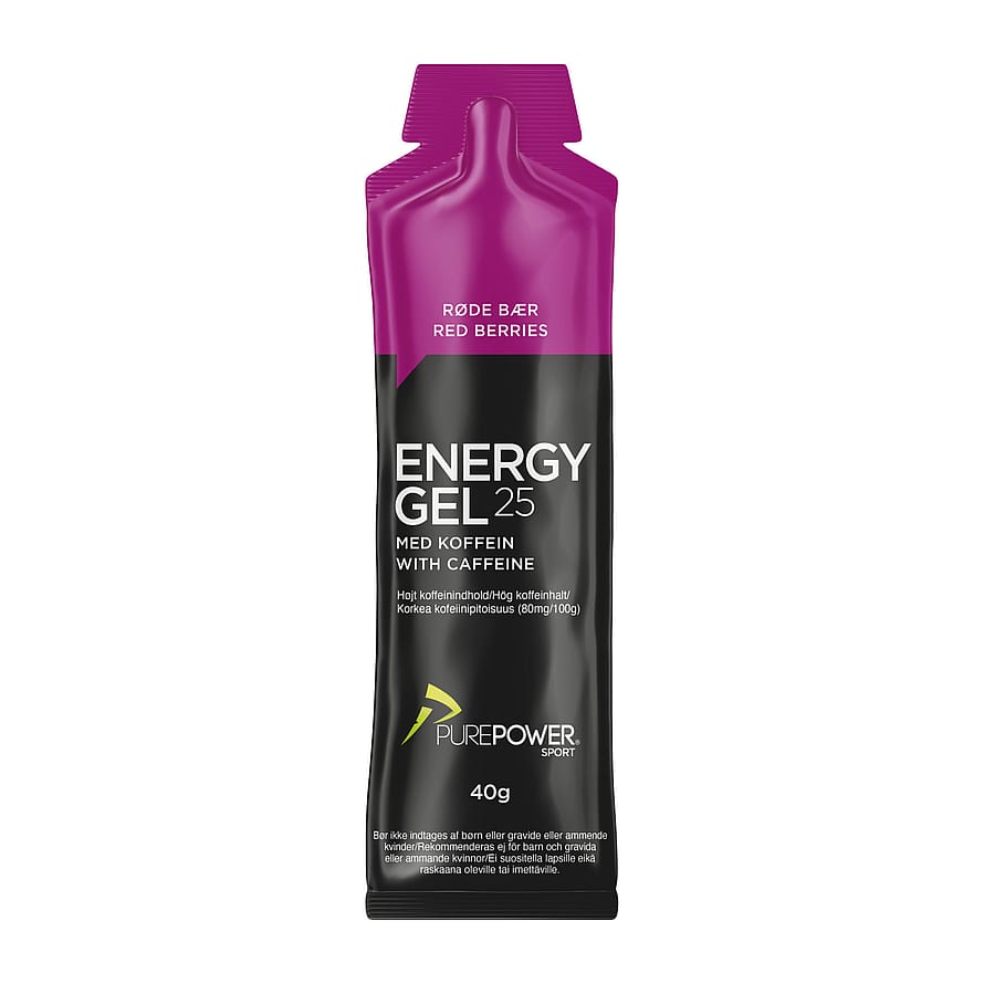 PurePower Energy Gel Røde bær Koffein 40 g