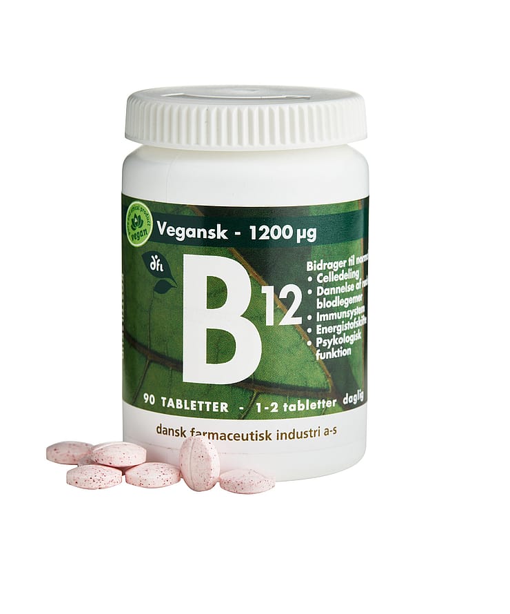 Grønne vitaminer Vegansk B12 1200 µg 90 tabletter