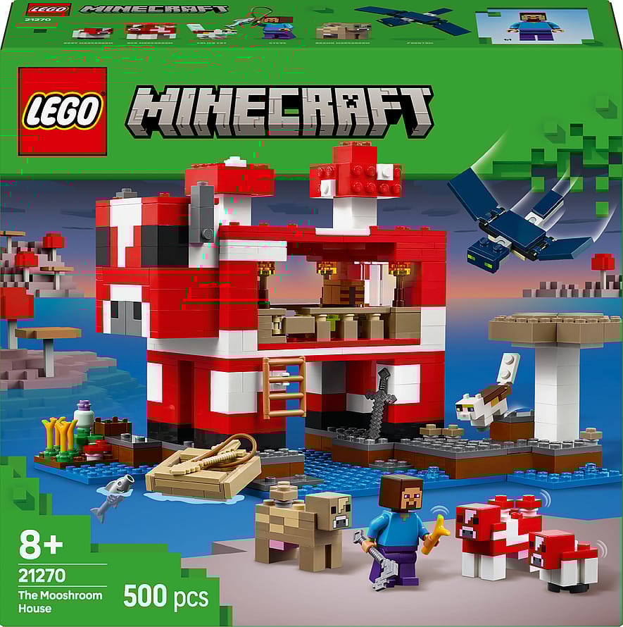 Lego Minecraft Mooshroom-huset på en ø Gamersæt til børn 21270