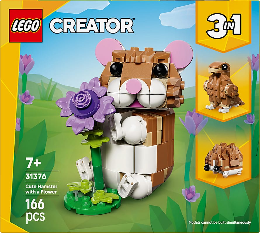 Lego Sød hamster med blomst 31376