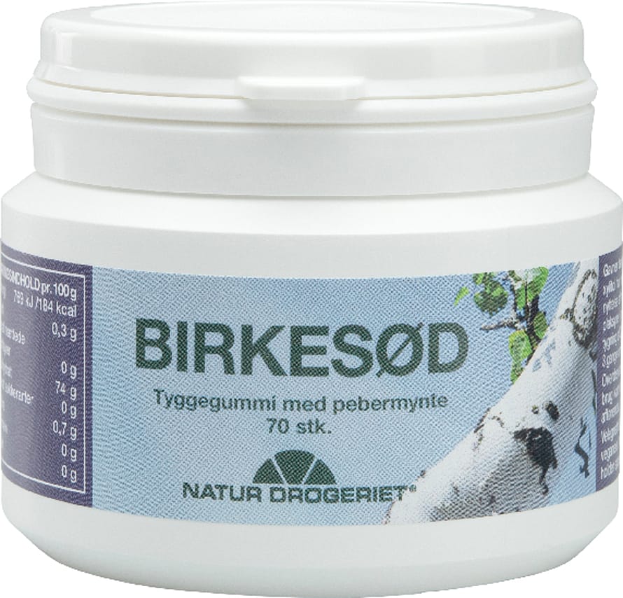 Natur Drogeriet Tyggegummi Birkesød Pebermynte 70 stk.
