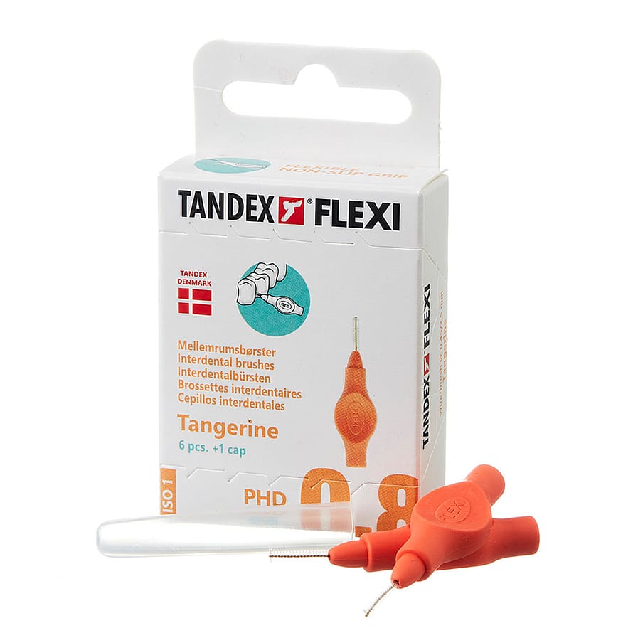 Tandex Mellemrumsbørste Flexi PHD 0.8/ISO 1 Tangerine 6 stk