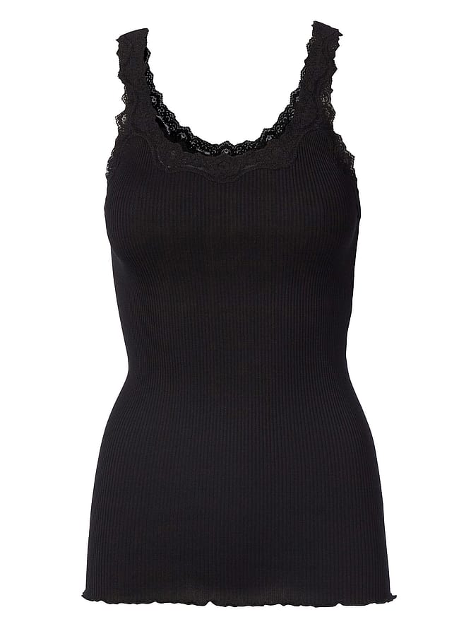 Rosemunde RWBabette Silk SL Deep Back Lace Top Black M