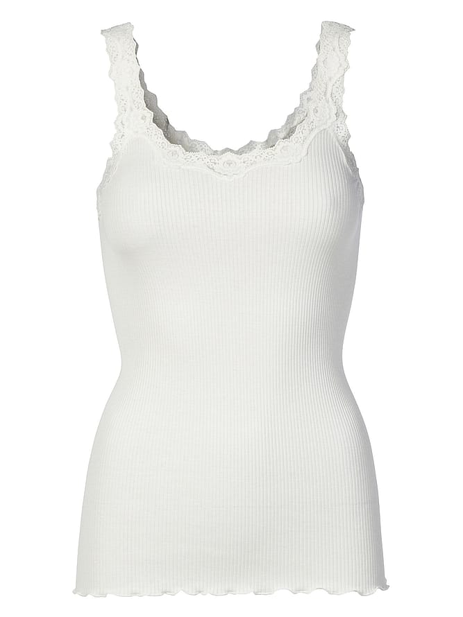 Rosemunde RWBabette Silk SL Deep Back Lace Top New White S