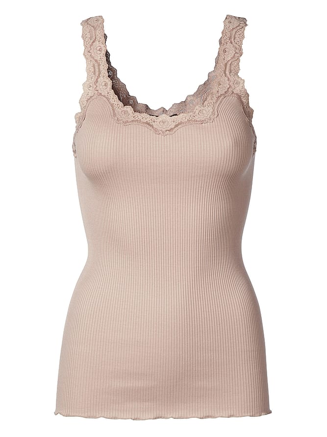 Rosemunde RWBabette Silk SL Deep Back Lace Top Vintage Powder XS