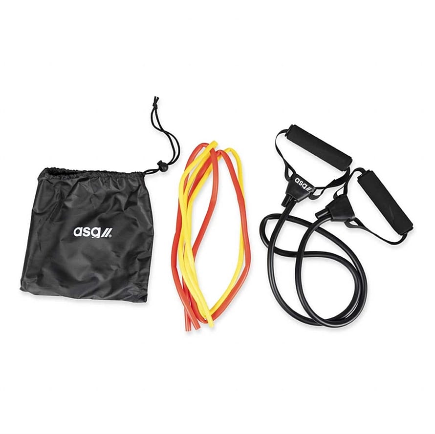 ASG Justerbar Træningselastik med Håndtag