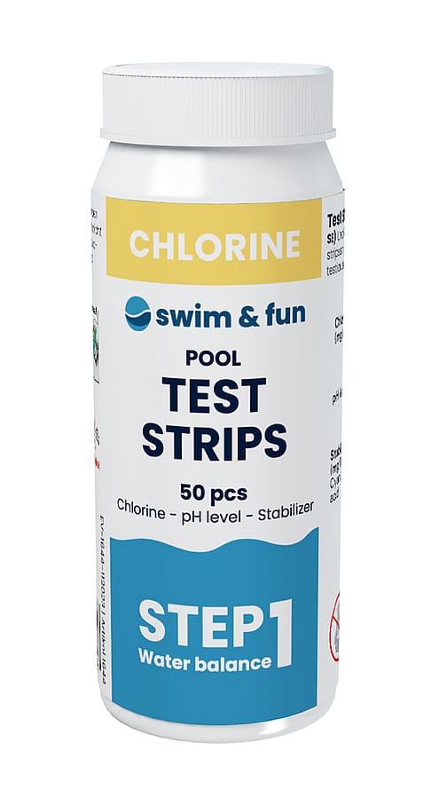 Swim & Fun Test Strips Chlorine/pH/Stabilizer 50 stk