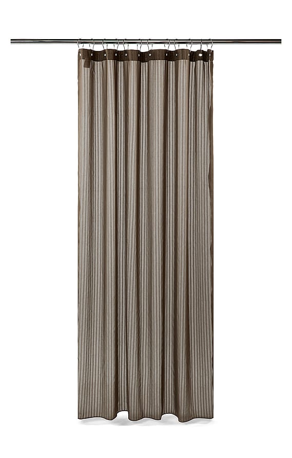 Compliments Lines shower curtain Brown 140 x 200 cm