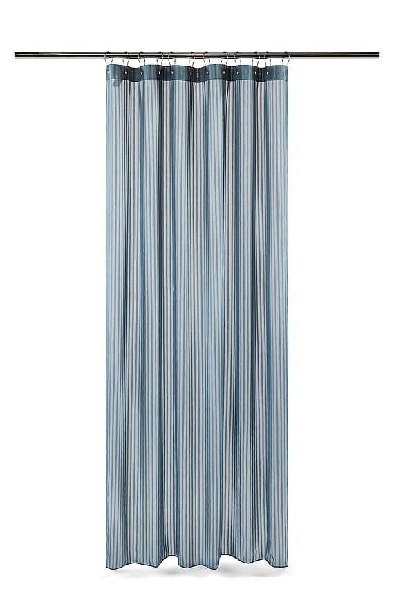 Compliments Lines shower curtain Sea Blu 140 x 220cm