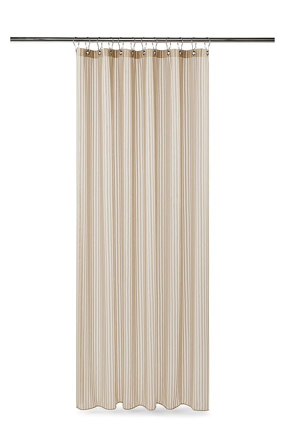 Compliments Lines shower curtain Linen 140 x 200cm