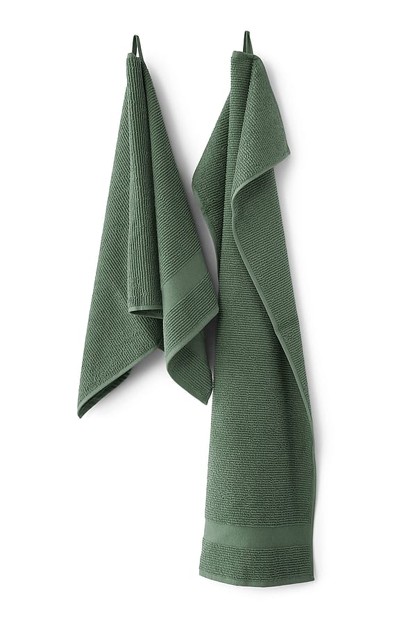 Compliments Slow Towel 2-pak Forest Green 50x100 cm