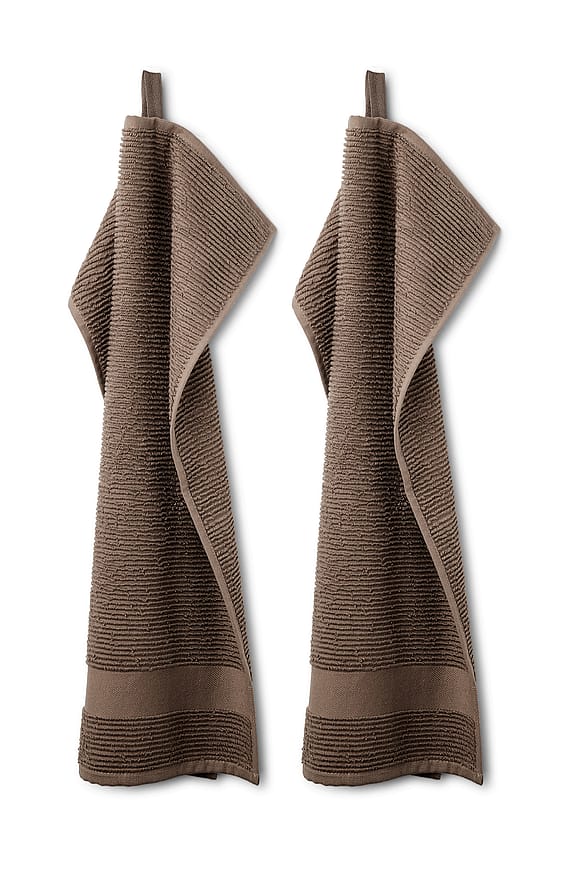 Compliments Slow Towel 2-pak Brown 40x60 cm