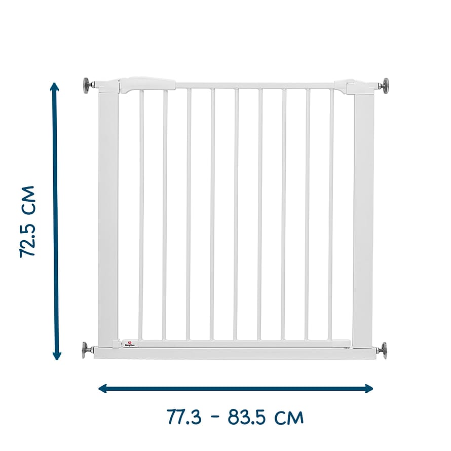 BabyDan Perfect Close Gitter Presmonteret Hvid 773-835 cm