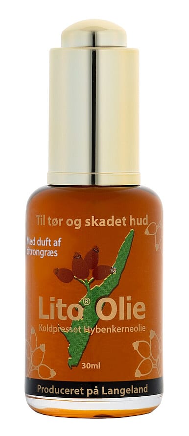 Hyben Vital Lito® Olie Hybenkerne Koldpresset Citrongræs 30 ml