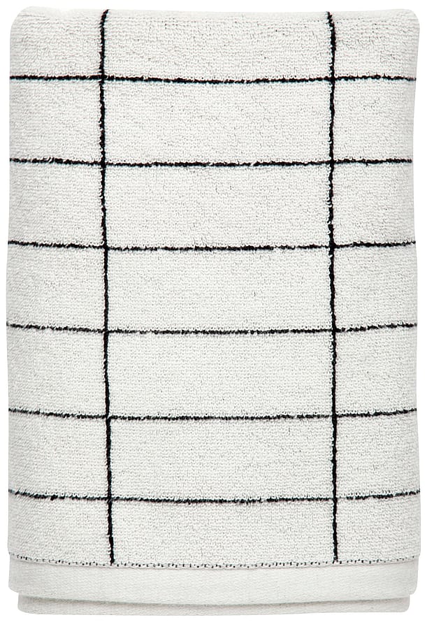 Mette Ditmer Tile Stone Gæstehåndklæde Sort/hvid 38 x 60 cm 2 pak