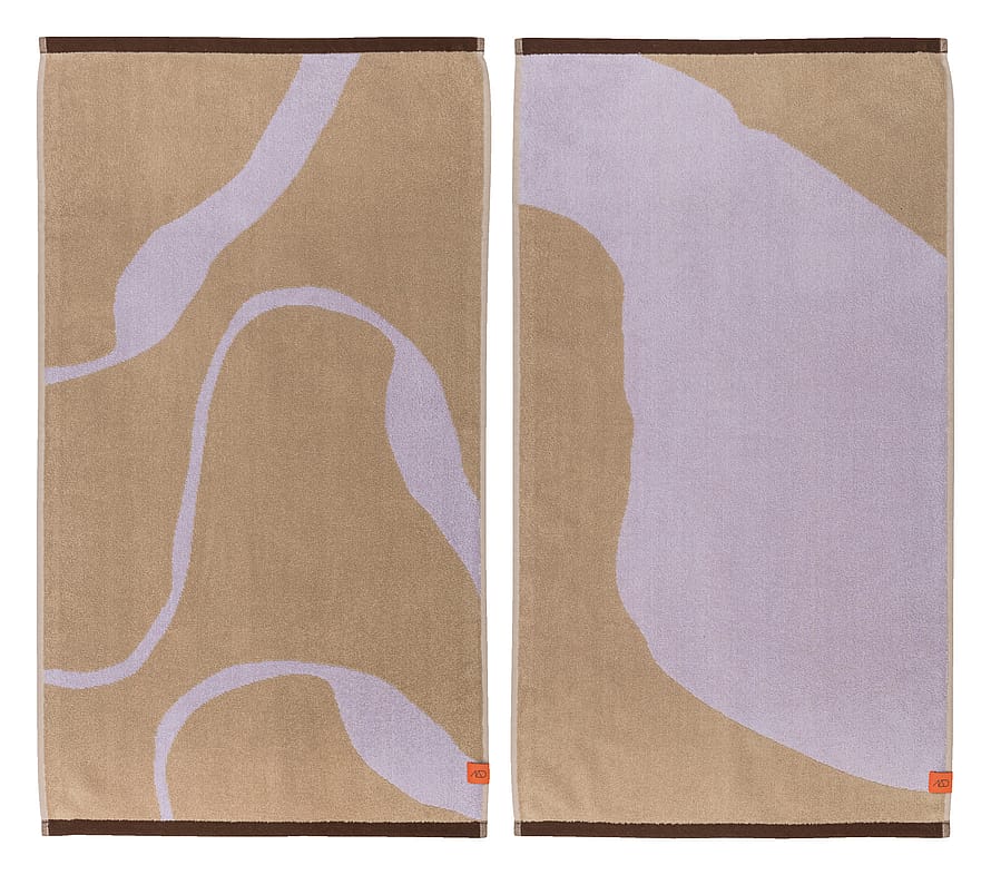 Mette Ditmer Guest Towel Sand / Lilac 2-Pack