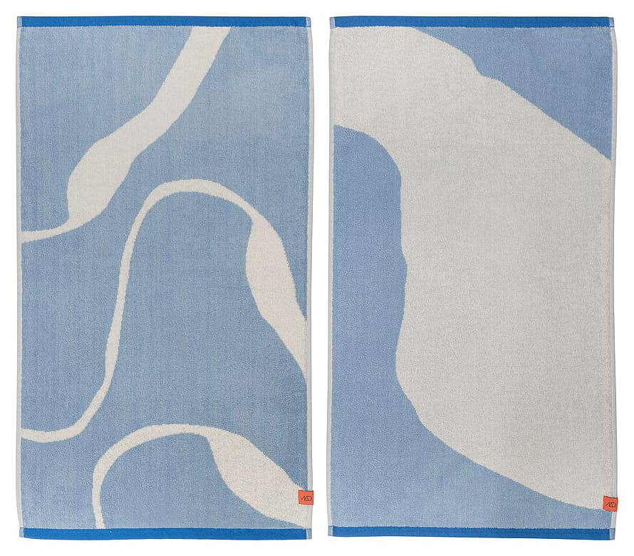 Mette Ditmer Towel Light Blue / Off-White 2-Pack