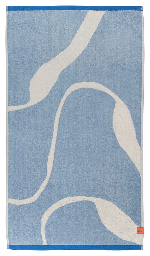 Mette Ditmer Bath Towel Light Blue / Off-White