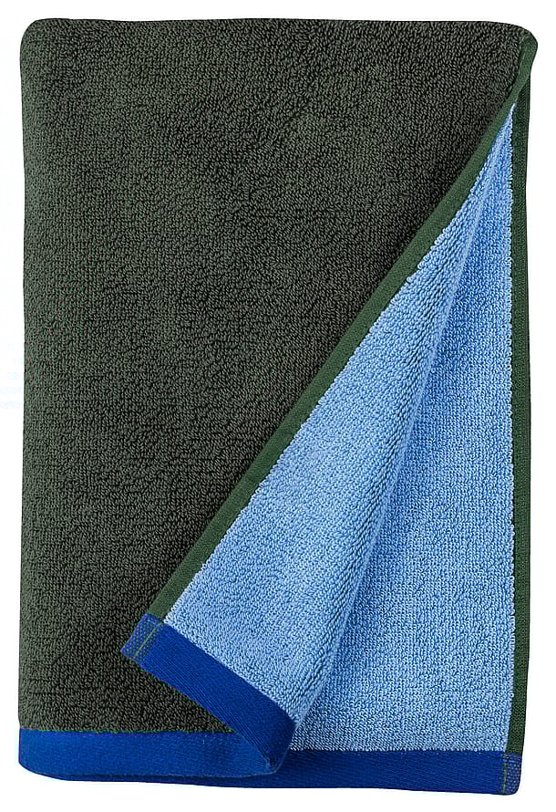 Mette Ditmer Soft Bath Towel Olive/Light Blue 70 x 133 cm