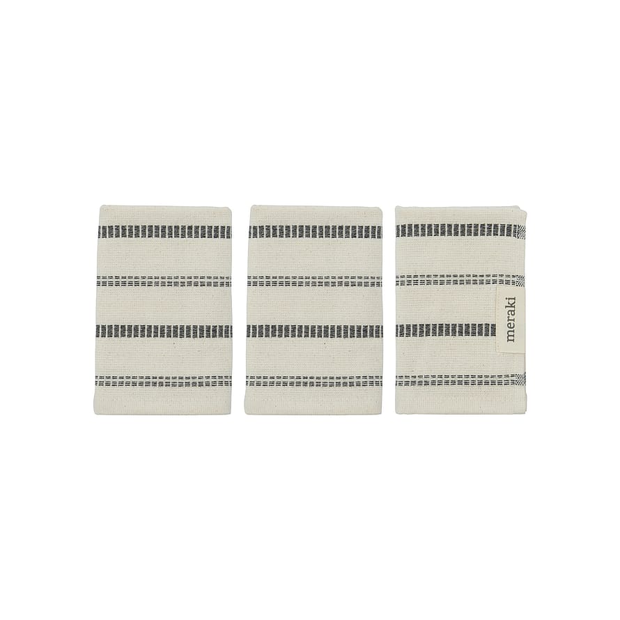 Meraki Håndklæde Mktrue Råhvid / Sort Variant 3