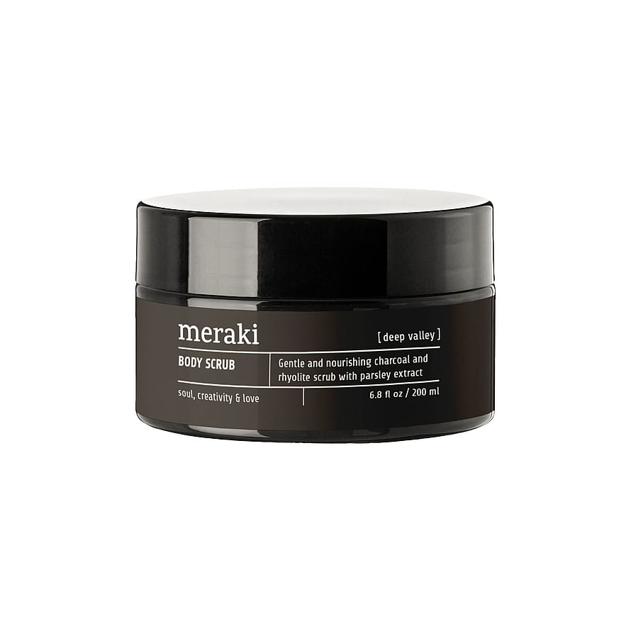 Meraki Body Scrub med Trækul Deep Valley 200 ml