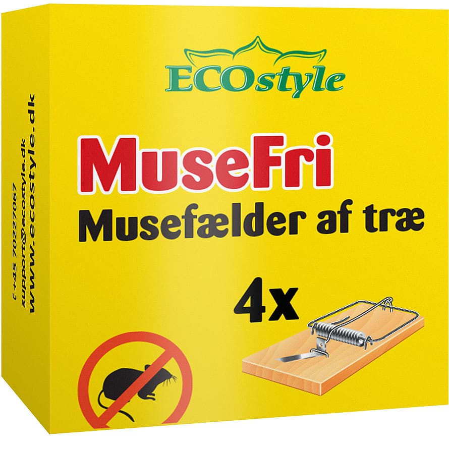 ECOstyle MuseFri Musefælder af Træ 4-Pak