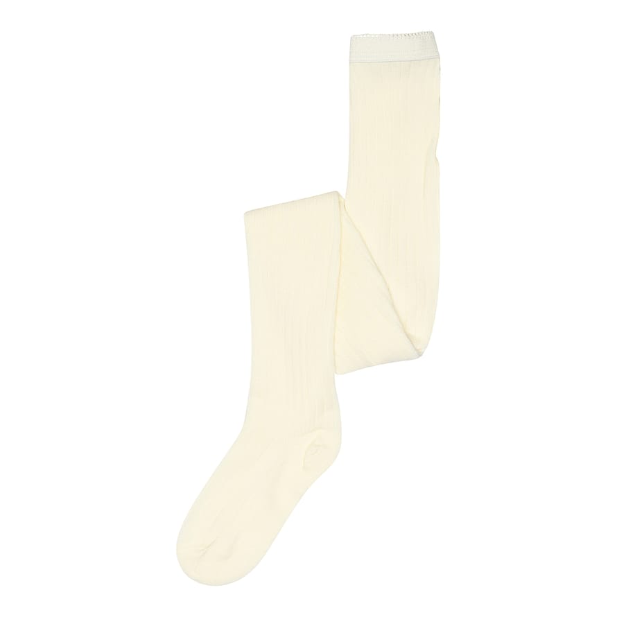 MPkids Uld Rib Strømpebuks Snow White (432) 60