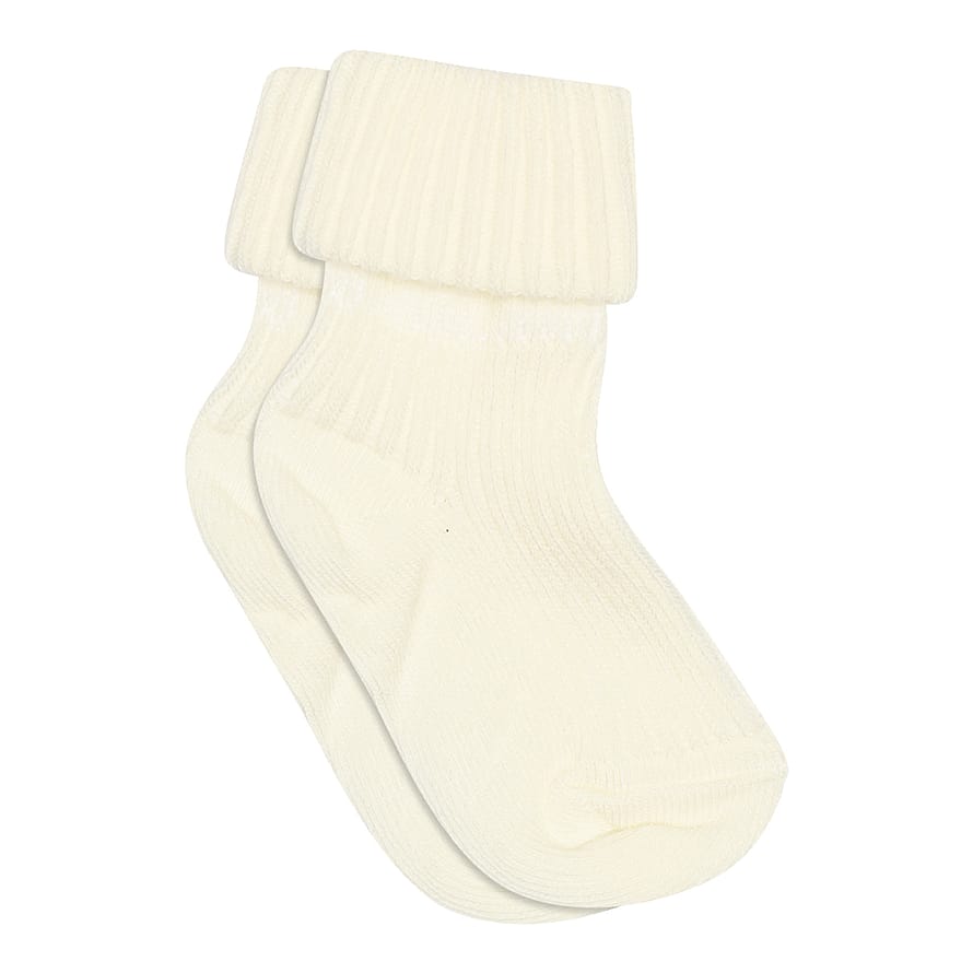 MPkids Bomuld Rib Baby Strømpe Snow White (432) 17/18