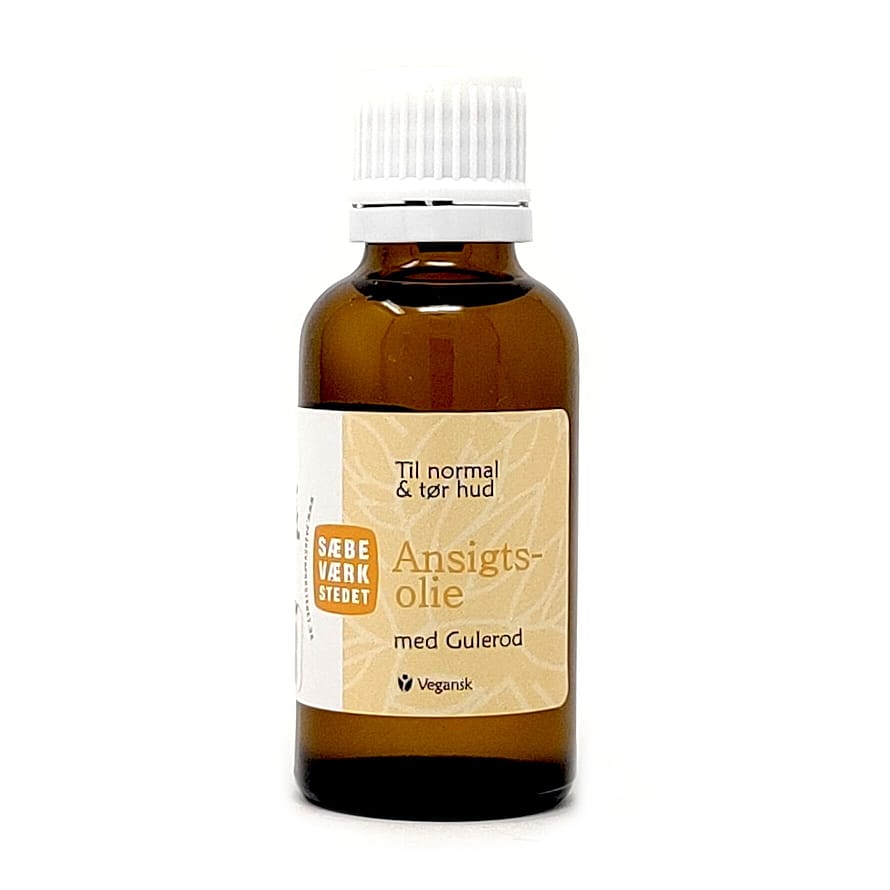 SÆBEVÆRKSTEDET Ansigtsolie med olie af gulerodsfrø og Jojobaolie, øko 30 ml