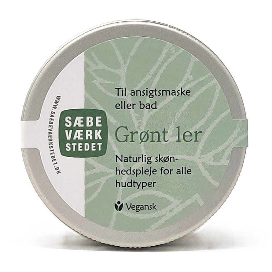 SÆBEVÆRKSTEDET Grønt ler til ansigtsmaske 50 g