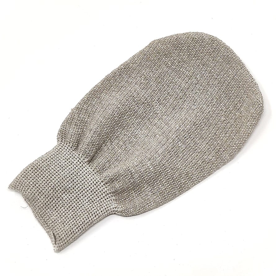 SÆBEVÆRKSTEDET Originalvævet hamamhandske Hørfarvet