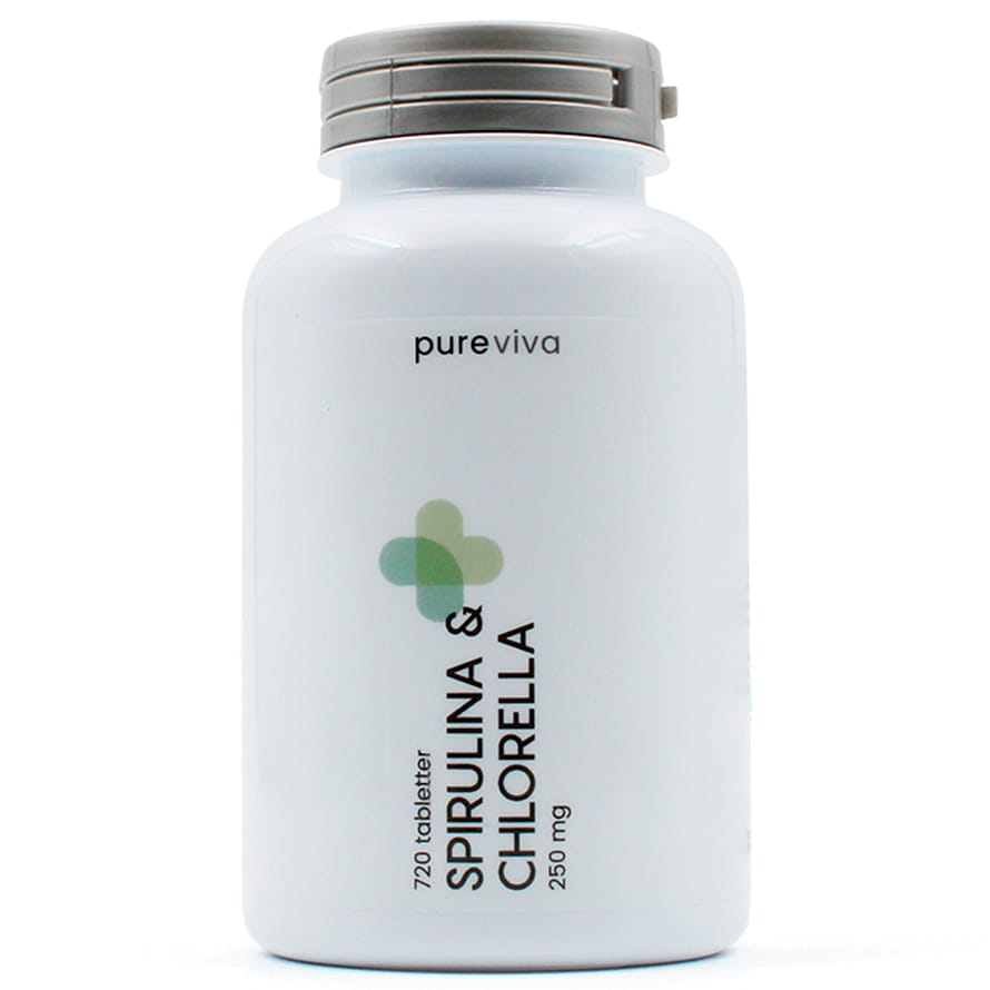 Pureviva Spirulina & Chlorella 250 mg 720 tabl.