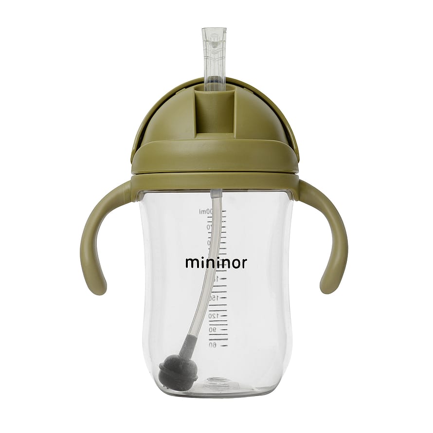 Mininor Sugerørskop Tritan Mosgrøn 330 ml