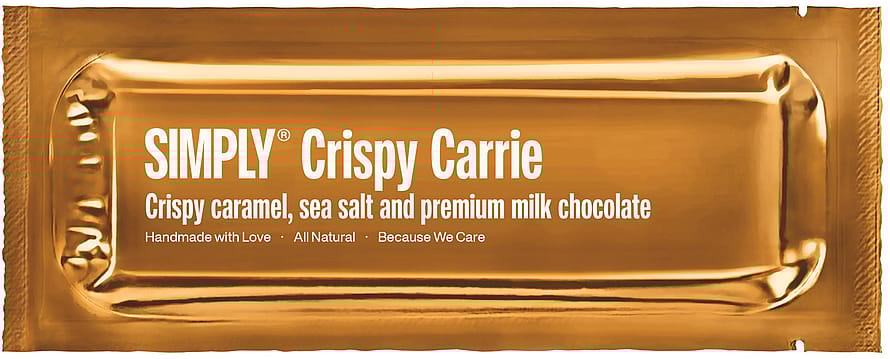 Simply Chocolate Chokoladebar Crispy Carrie Karamel, havsalt 40 g