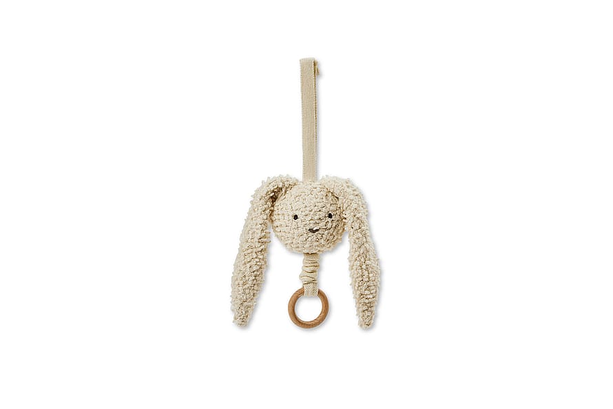 SMALLSTUFF Music Mobile Rabbit Off White Bouclé