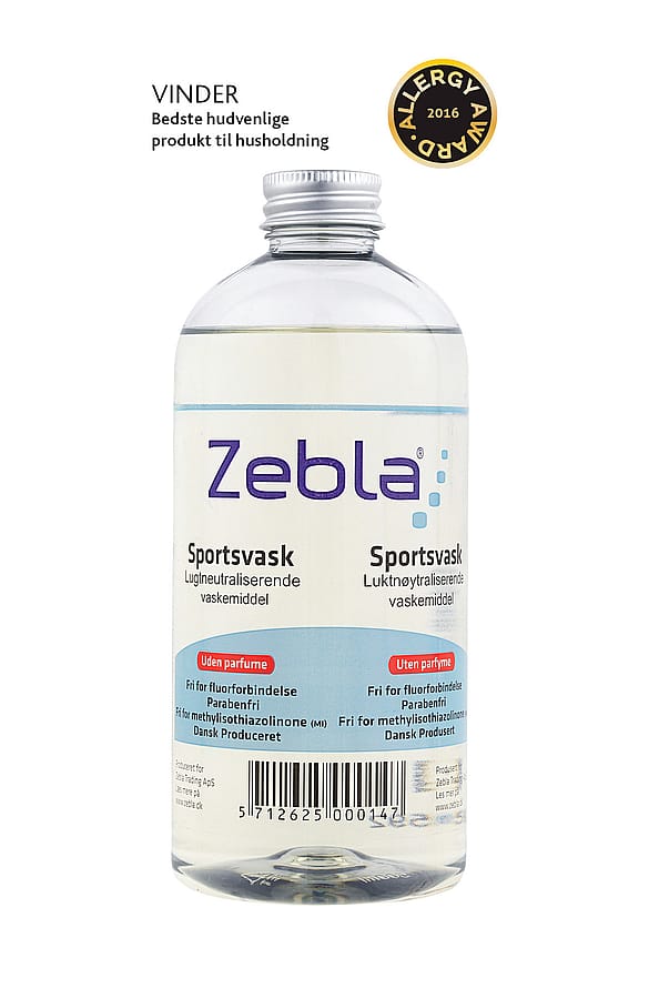 Zebla Sportsvask uden Parfume 500 ml