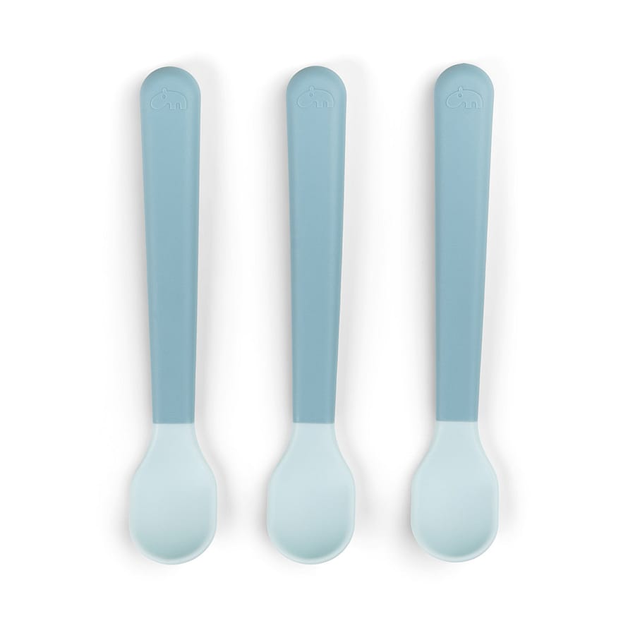Done by Deer Foodie Easy-Grip Baby Spoon 3-Pack Blå