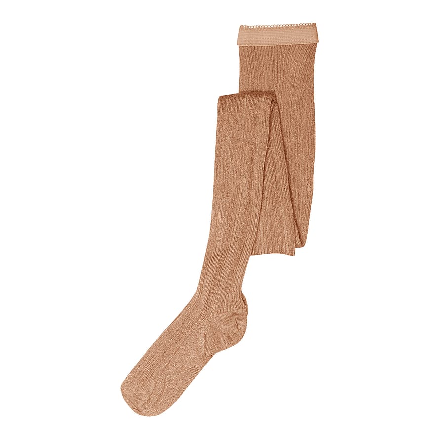 MPkids Celosia Glitter Strømpebukser Maple Sugar 70