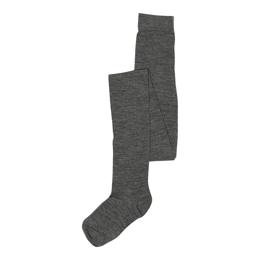 mp Woman Uld/silke Strømpebukser Grey Melange M