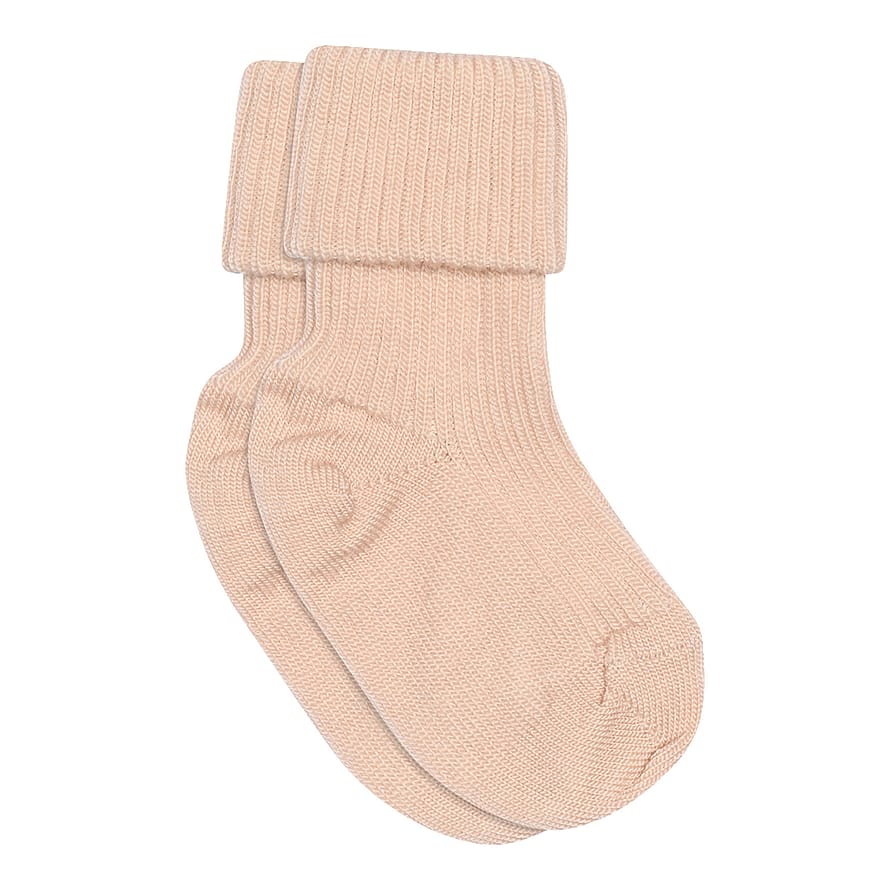 MPkids Uld Rib Baby Strømpe Rose Dust (853) 22/24