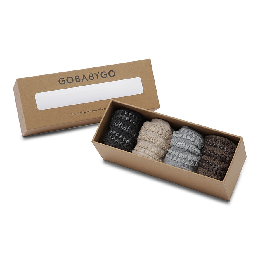 GoBabyGo Combo Box 4-pak Merino Uld Grey/Green/Brown/Sand 17-19