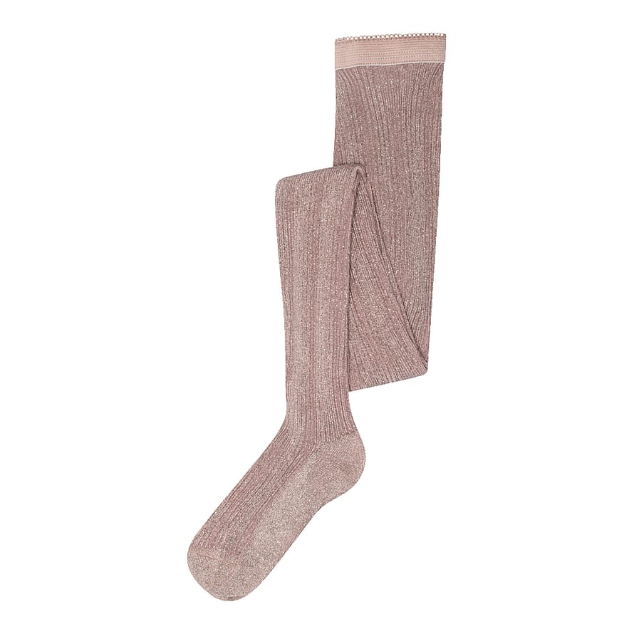 MPkids Celosia Glitter Strømpebuks Mauve Shadows 110