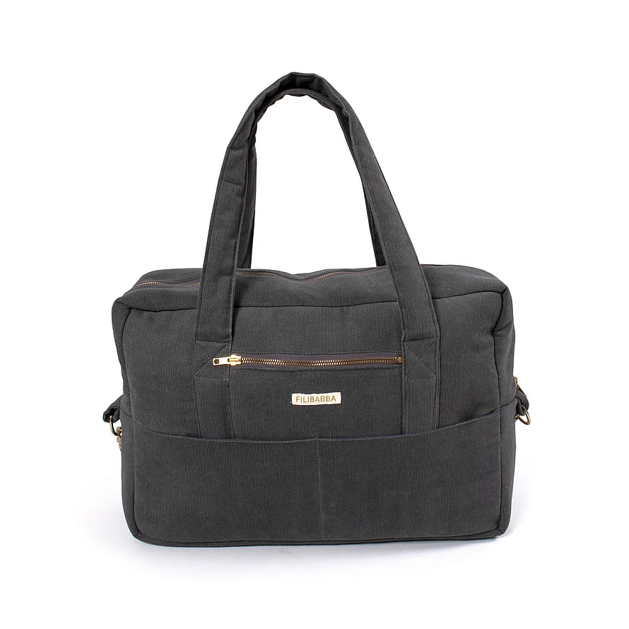 Filibabba Mommybag Fløjl Stone Grey