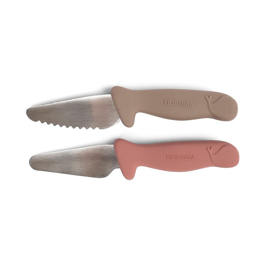 Filibabba Knivsæt til Børn Warm Grey/ Rose