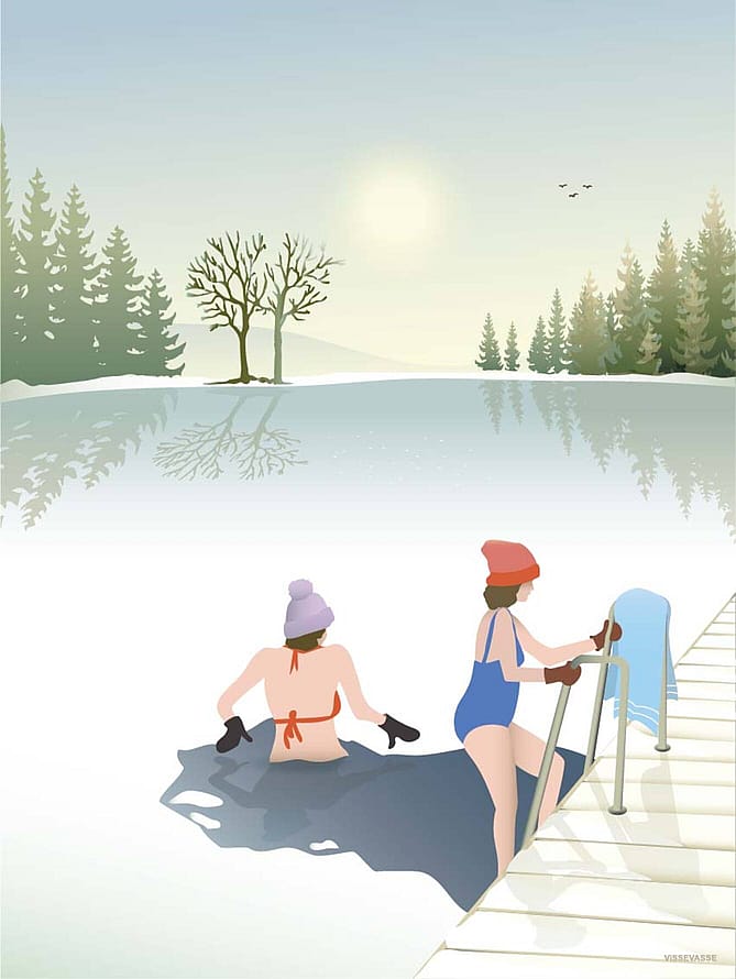 ViSSEVASSE Plakat 'Winter Bath' 50 x 70 cm