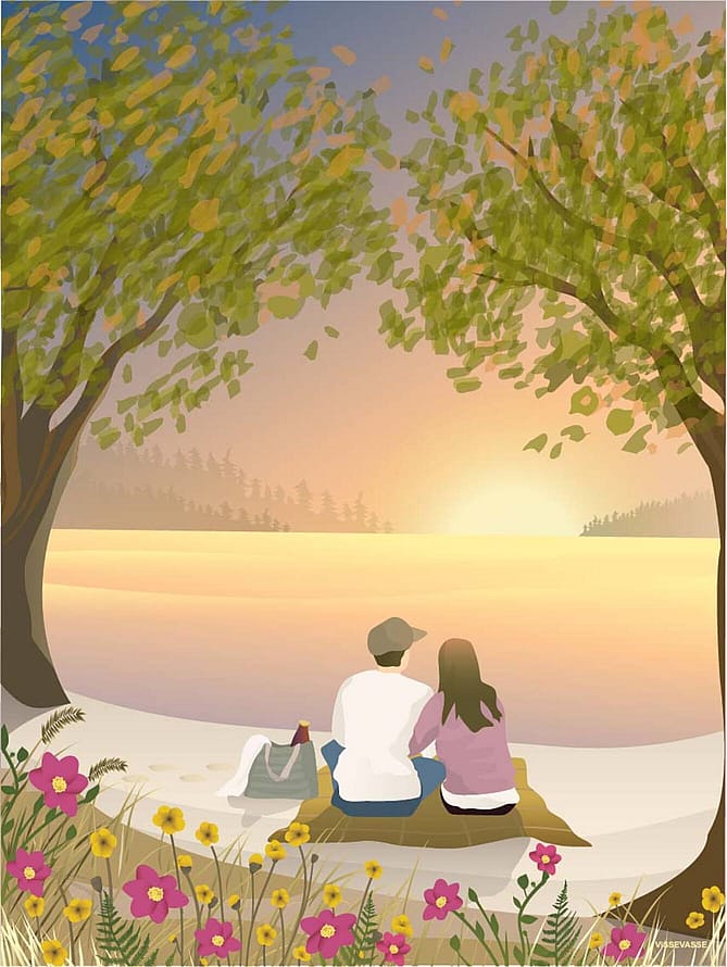 ViSSEVASSE Plakat 'Peaceful Moment' 50 x 70 cm