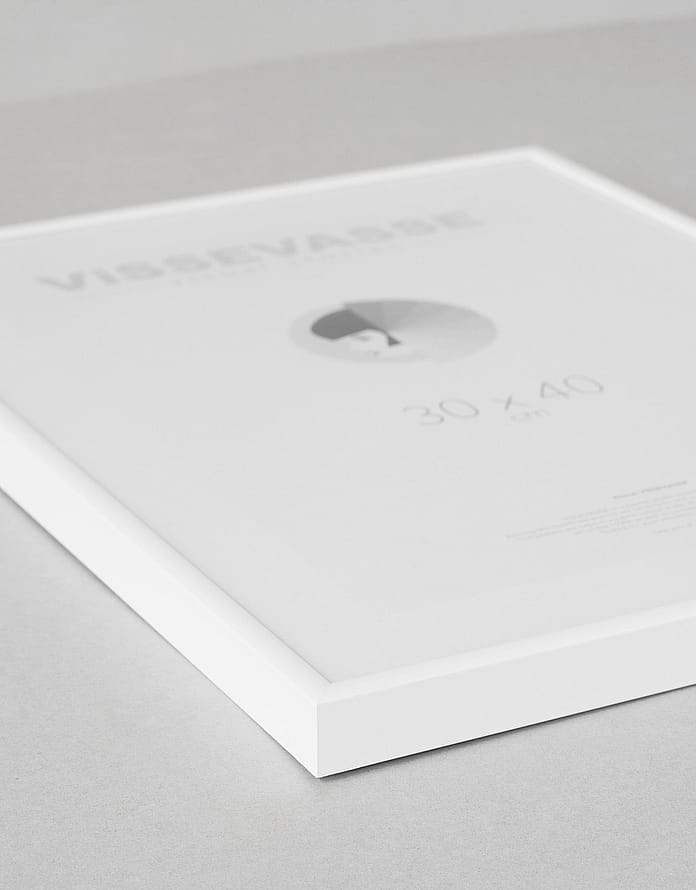 ViSSEVASSE Billedramme Hvid Alu Mat Hvid Aluminium 30 x 40 cm