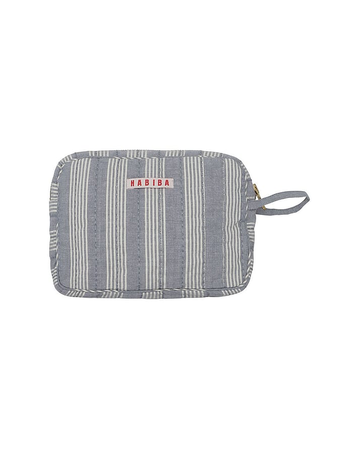 HABIBA Stockholm Stripe Makeup Clutch Sea