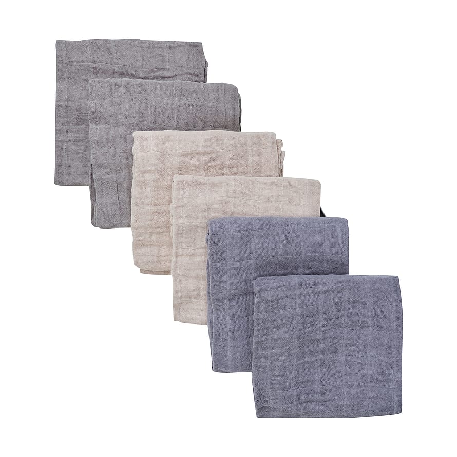 Pippi Cloth Muslin 6-pak Tradewinds 65x65 cm