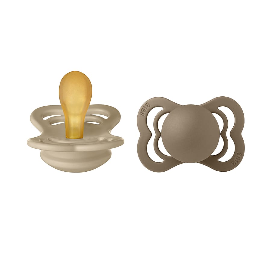 BIBS Supreme Sut Latex 2-pak Vanilla/ Dark Oak Str. 1